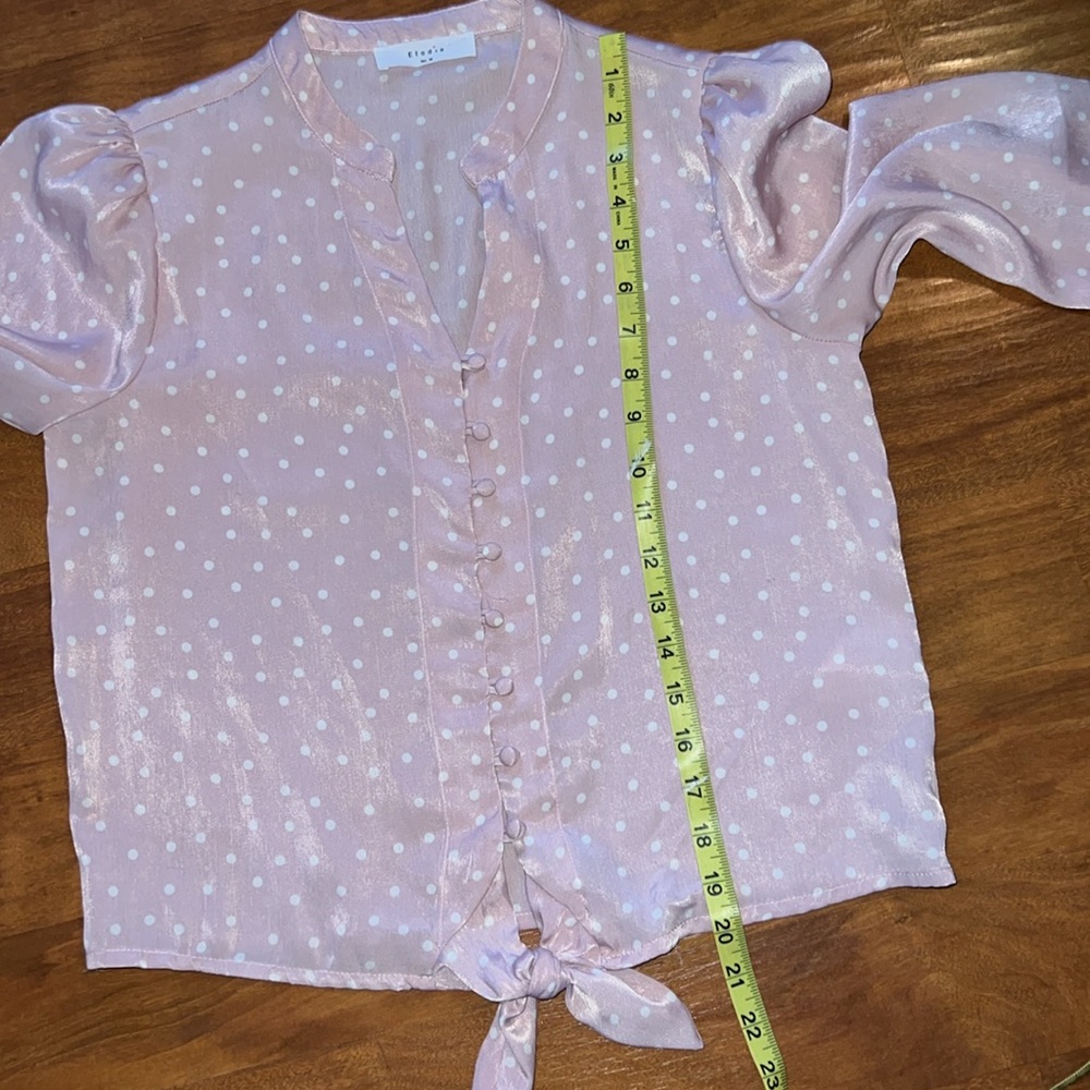 Elodie pink top with white polka dots Nordstrom - Picture 4 of 9